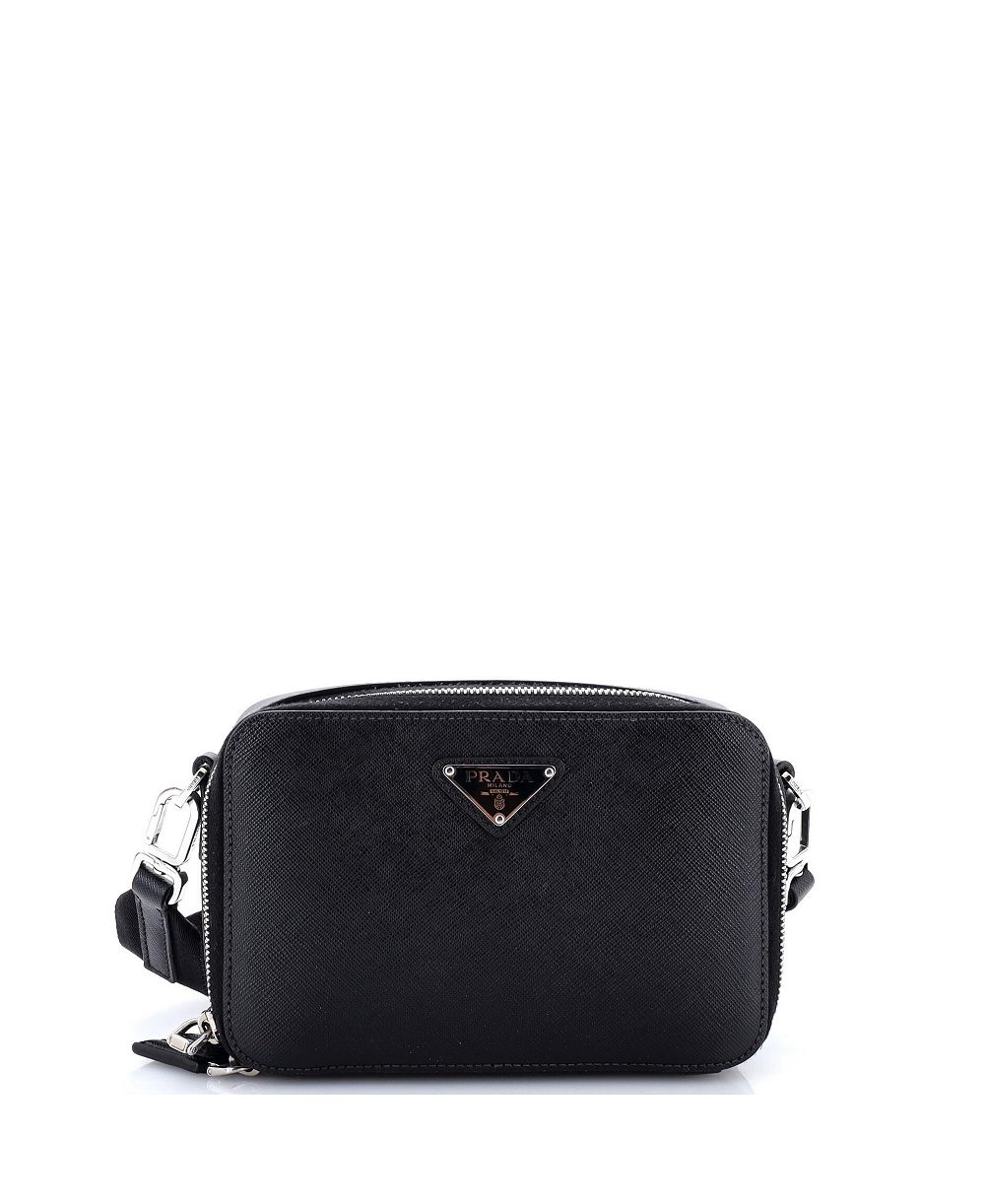 Б/у мини-сумка через плечо Prada Mini Brique Camera из кожи Saffiano