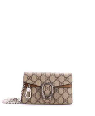 Б/у сумка Gucci Super Mini Dionysus из лакированной ткани GG