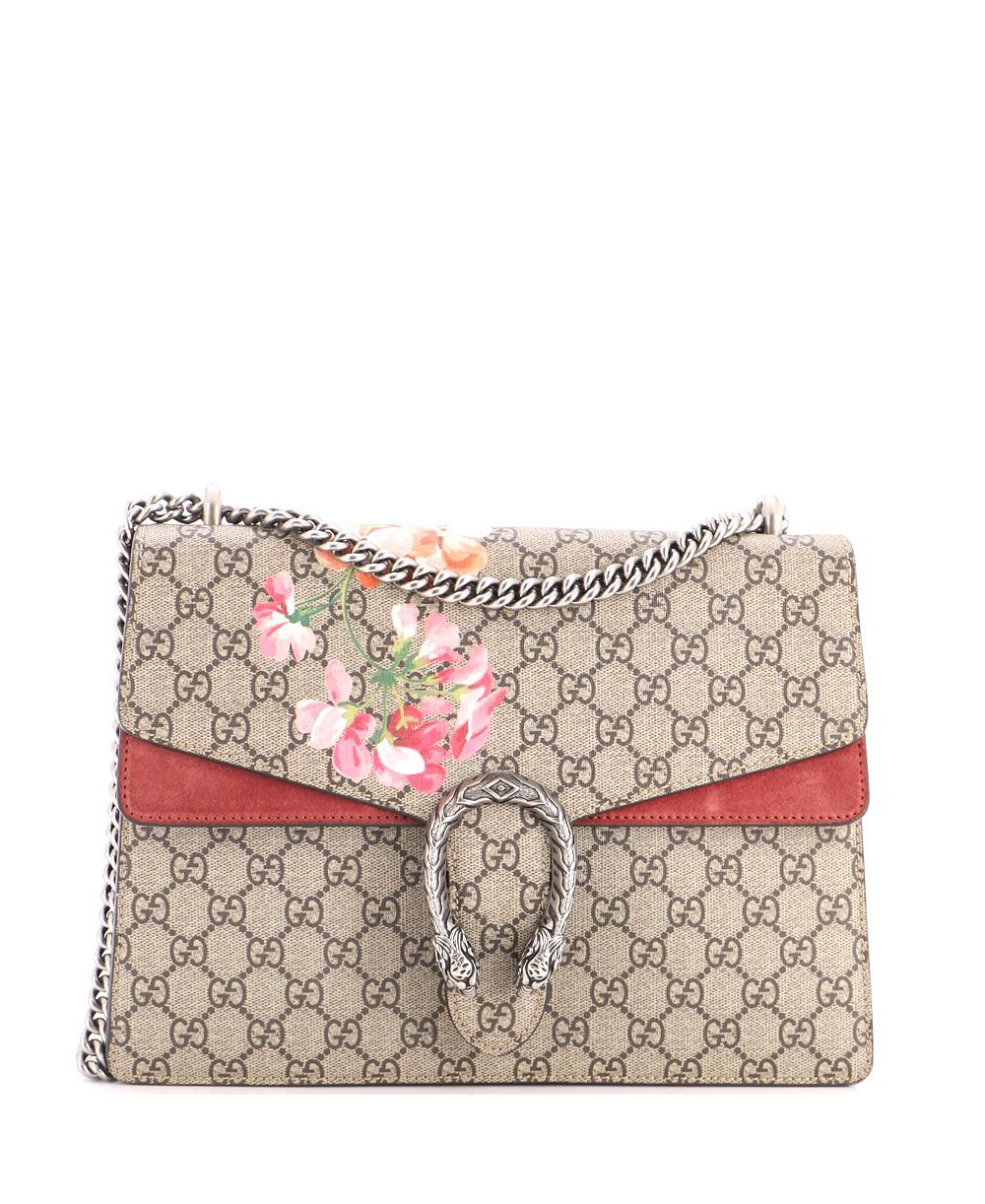Pre-Owned Gucci Medium Dionysus Bag Blooms Print GG Coated Canvas