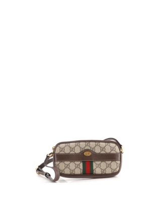 Pre-Owned Gucci маленькая сумка через плечо Ophidia с плетеным узором GG из лакированной ткани