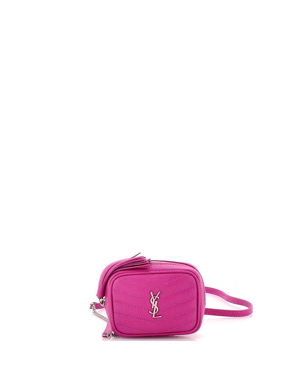 Pre-Owned Saint Laurent Baby Lou Camera Bag Matelasse Chevron Leather