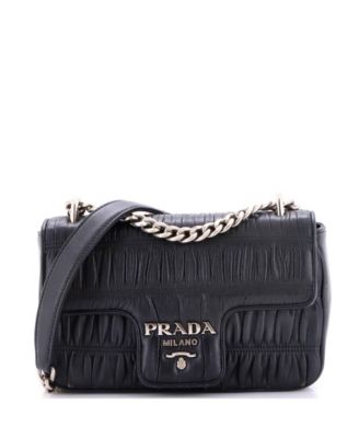 Pre-Owned Prada Small Chain Flap Shoulder Bag Nappa Gaufre
