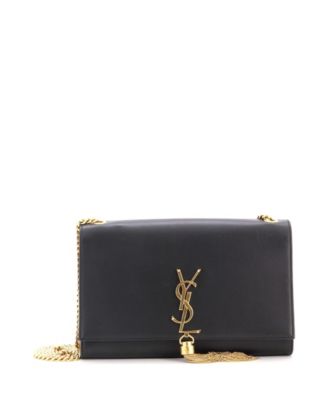 Pre-Owned Saint Laurent Medium Classic Monogram Tassel Crossbody Bag Leather