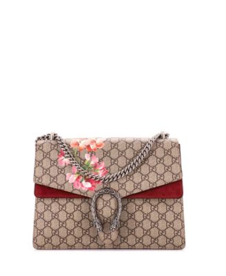 Pre-Owned Gucci средняя сумка Dionysus с принтом Blooms из лакированной ткани GG