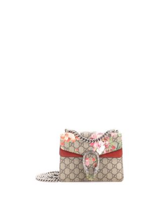 Pre-Owned Gucci мини-сумка Dionysus с принтом цветов на ткани GG coated canvas
