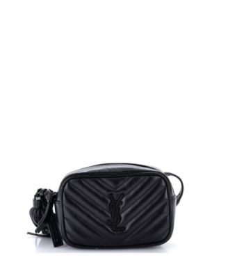 Б/у сумка-ремень Saint Laurent Lou из стеганой кожи с узором «шеврон»