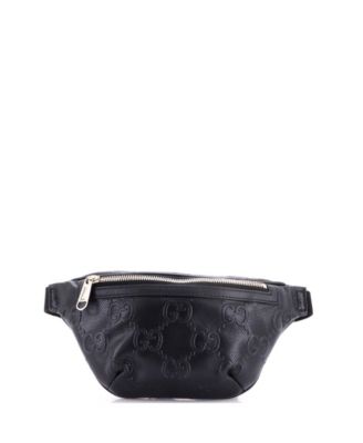 Pre-Owned Gucci Small Belt Bag GG Embossed Perforated Leather