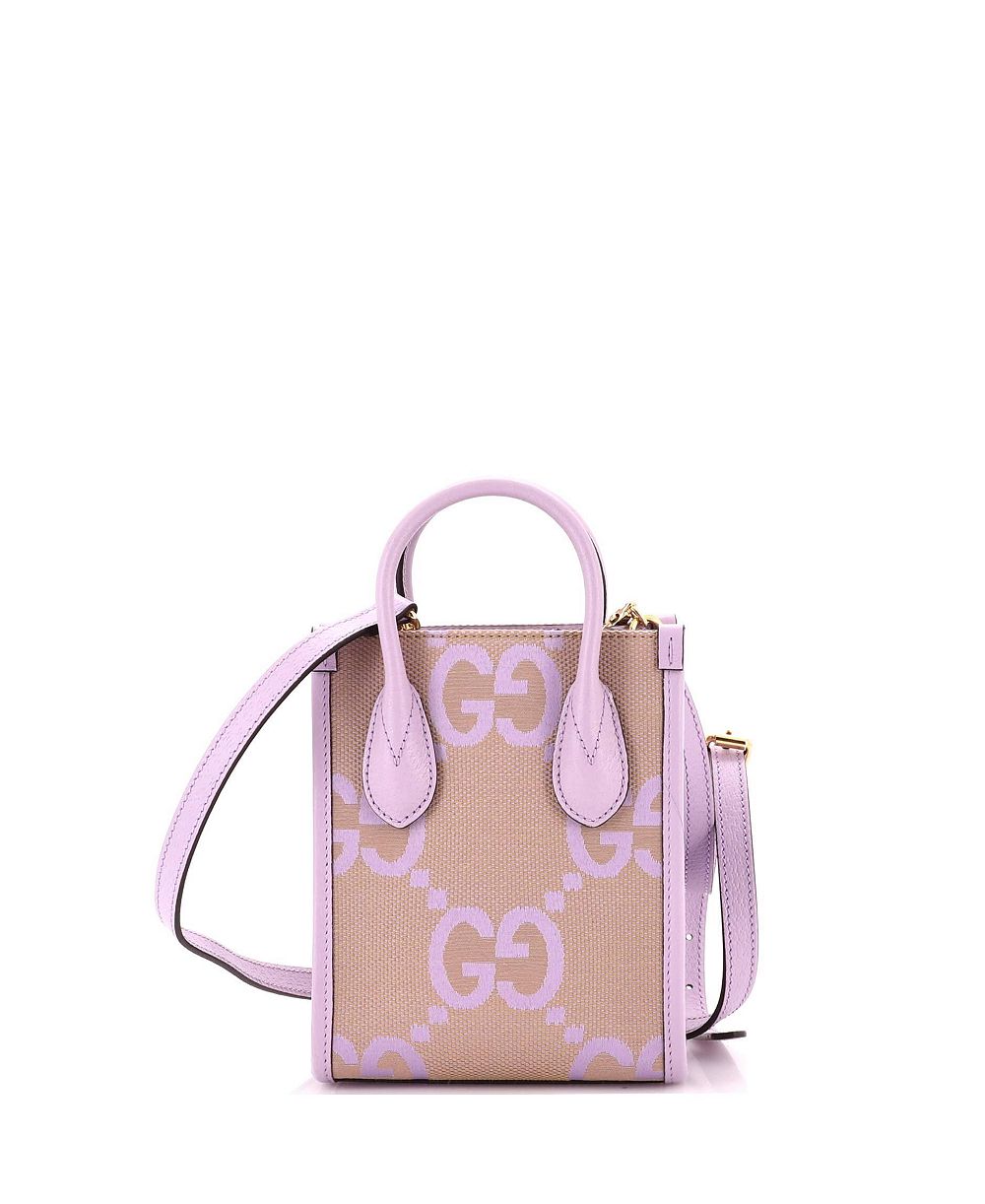 Pre-Owned Gucci мини-сумка-тоут вертикальная Jumbo GG Canvas