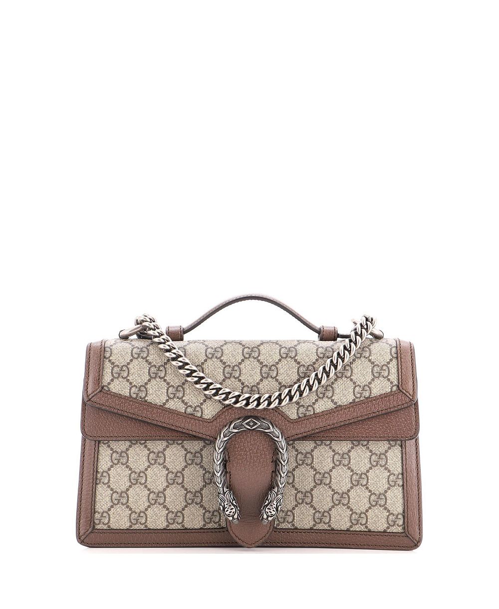 Б/у сумка Gucci Small Dionysus с цепочкой и верхней ручкой из ткани GG Coated Canvas