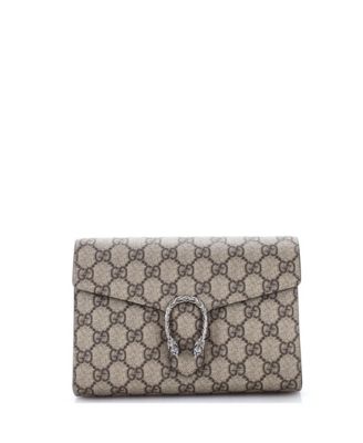 Pre-Owned Gucci маленький кошелек на цепочке Dionysus из лакированной ткани GG
