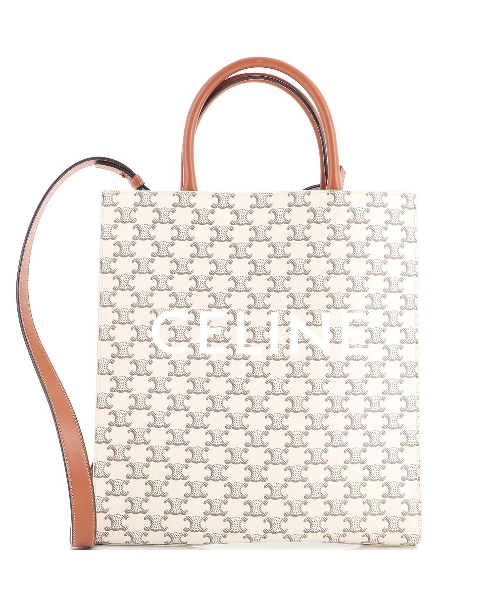 Pre-Owned Celine Medium Vertical Cabas Tote Triomphe Coated Canvas