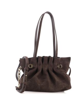 Б/у сумка Salvatore Ferragamo Small Piercing Shoulder Bag из замши