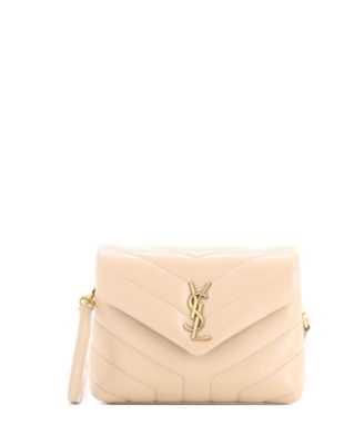 Pre-Owned Saint Laurent женская сумка через плечо Toy Loulou из стеганой кожи с-chevron-узором