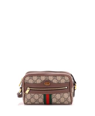 Б/у сумка Gucci Mini Ophidia через плечо из ткани GG coated canvas