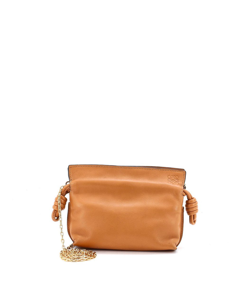 Pre-Owned Loewe мини-клатч Nano Flamenco на цепочке из кожи с узлом