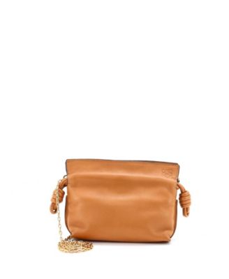 Pre-Owned Loewe Nano Flamenco Knot Chain Clutch Leather