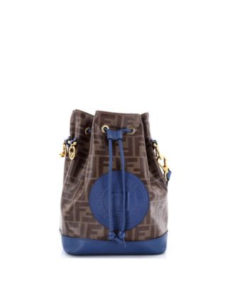 Сумка-ведро Pre-Owned Fendi Small Mon Tresor из лакированной ткани Zucca