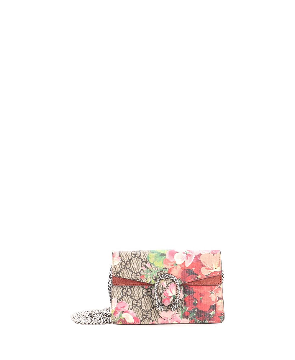 Pre-Owned Gucci Супер мини-сумка Dionysus Blooms Print GG с покрытием из канваса