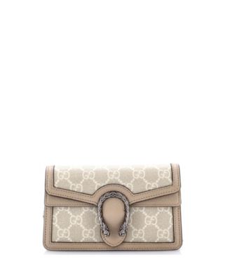 Pre-Owned Gucci Супер мини сумка Dionysus из ткани GG с кожаными вставками