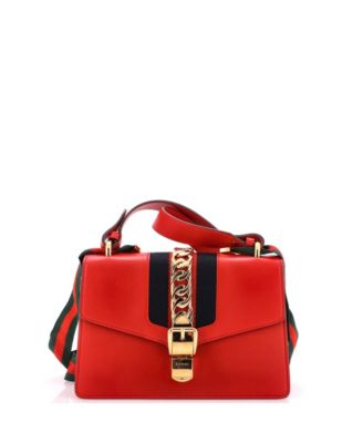 Pre-Owned Gucci Маленькая сумка Sylvie с плечевым ремнем, кожа