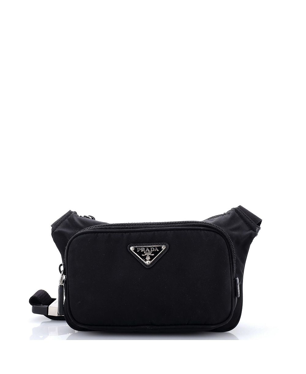 Pre-Owned Prada Small Zip Waist Bag Tessuto