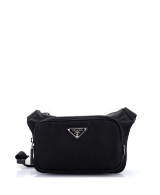 Pre-Owned Prada маленькая сумка на молнии на талии Tessuto