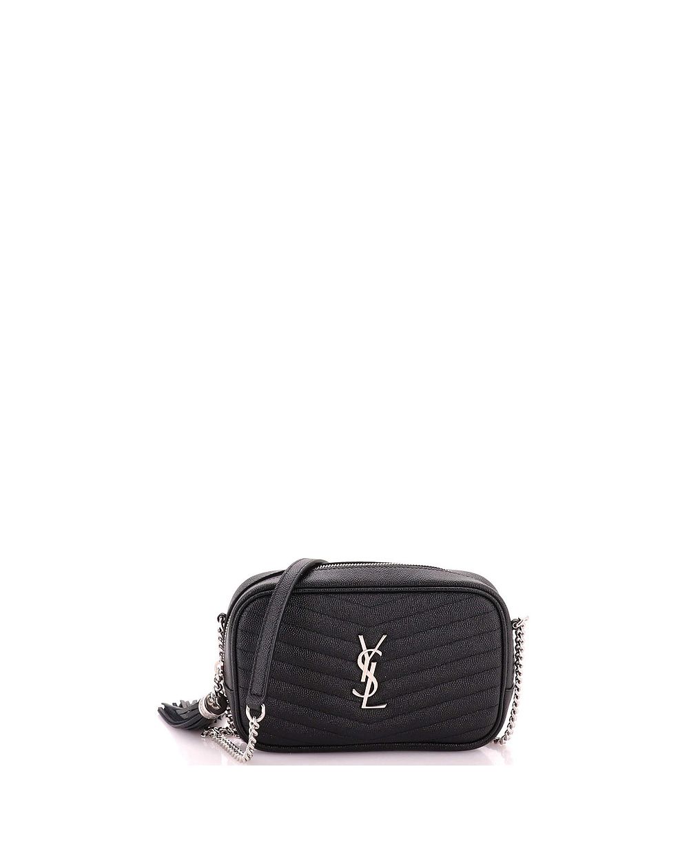 Pre-Owned Saint Laurent Mini LouLou Crossbody Bag Matelasse Chevron Leather