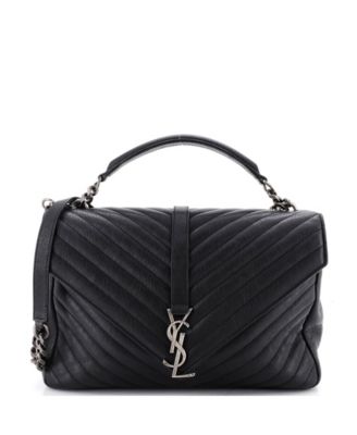 Б/у сумка Saint Laurent Large Classic Monogram College Bag из кожи мателасе с-chevron-узором