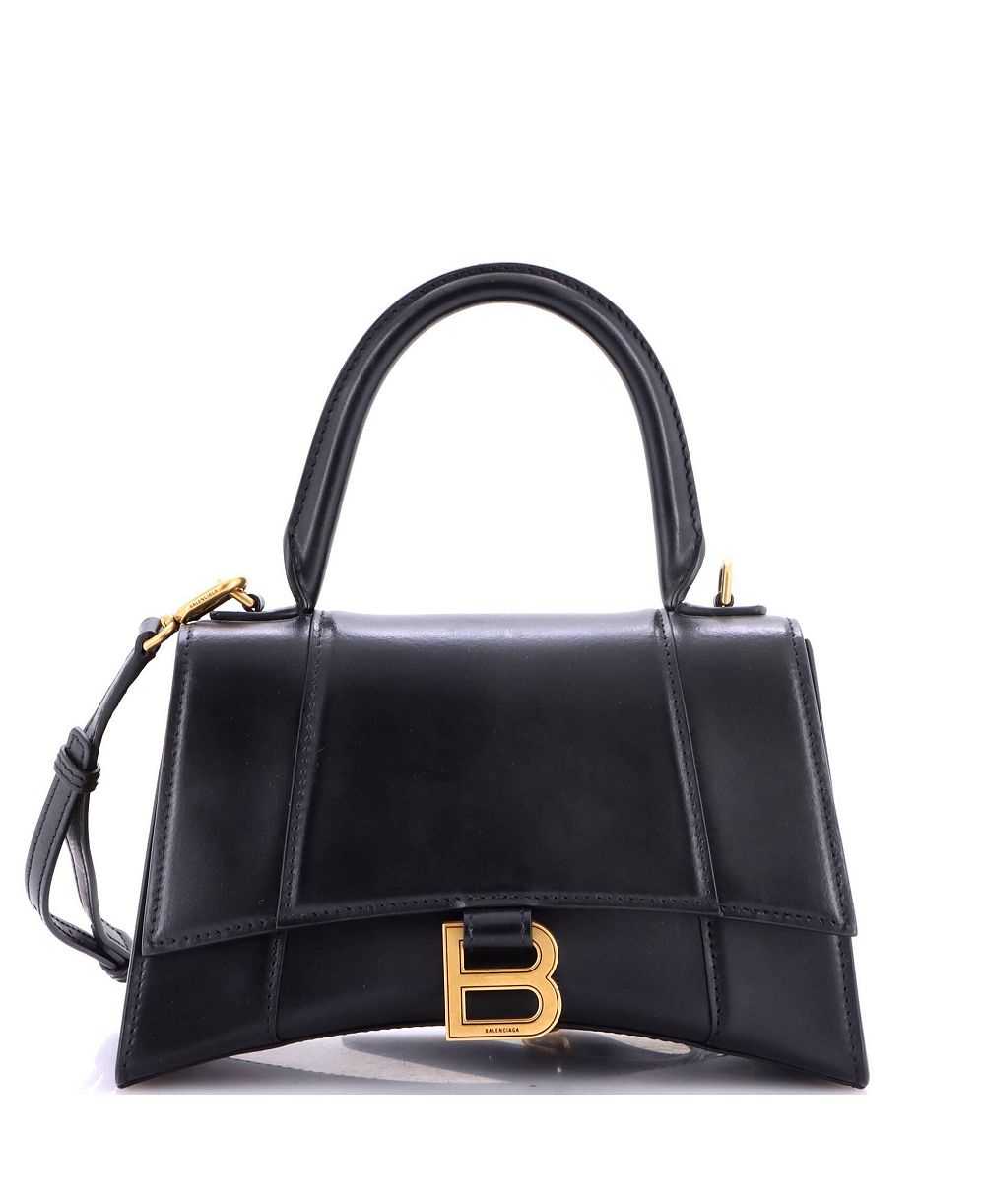 Сумка Balenciaga Small Hourglass Top Handle из кожи, состояние Pre-Owned
