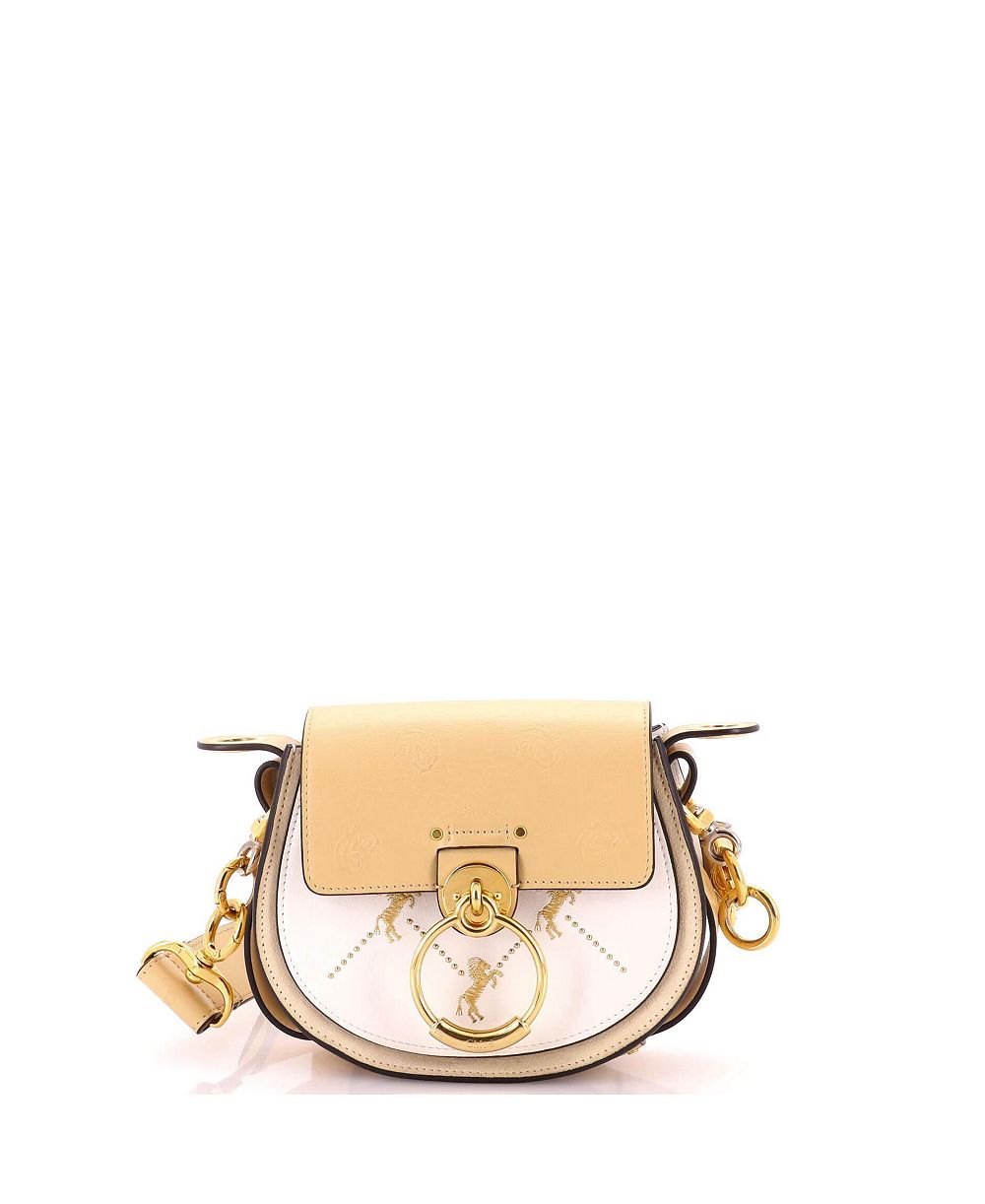 Сумка Chloe Small Tess из кожи с вышивкой, б/у