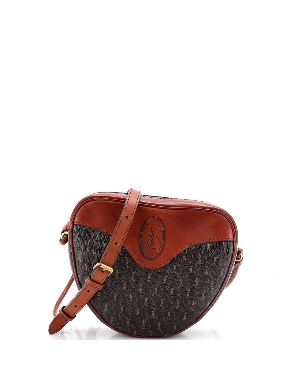 Pre-Owned Saint Laurent сумка Le Monogramme Coeur с монограммой по всей поверхности из лакированной ткани и кожи