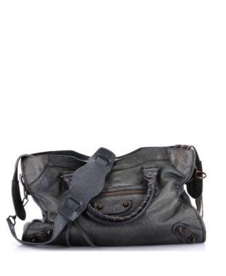Б/у сумка Balenciaga Medium City Classic из кожи с шипами