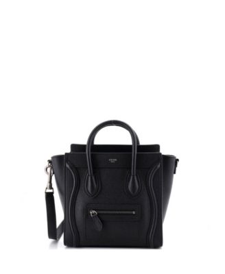 Б/у сумка Celine Nano Luggage из зернистой кожи