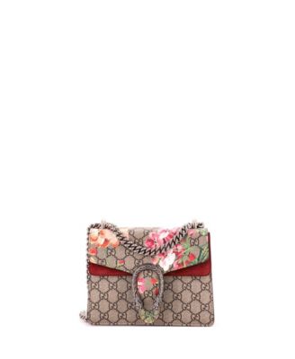 Pre-Owned Gucci Мини-сумка Dionysus Blooms Print из лакированной ткани GG