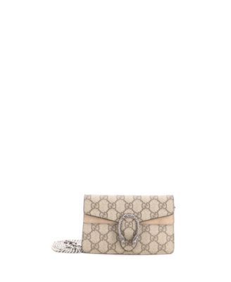 Pre-Owned Gucci Super Mini Dionysus Bag GG Coated Canvas