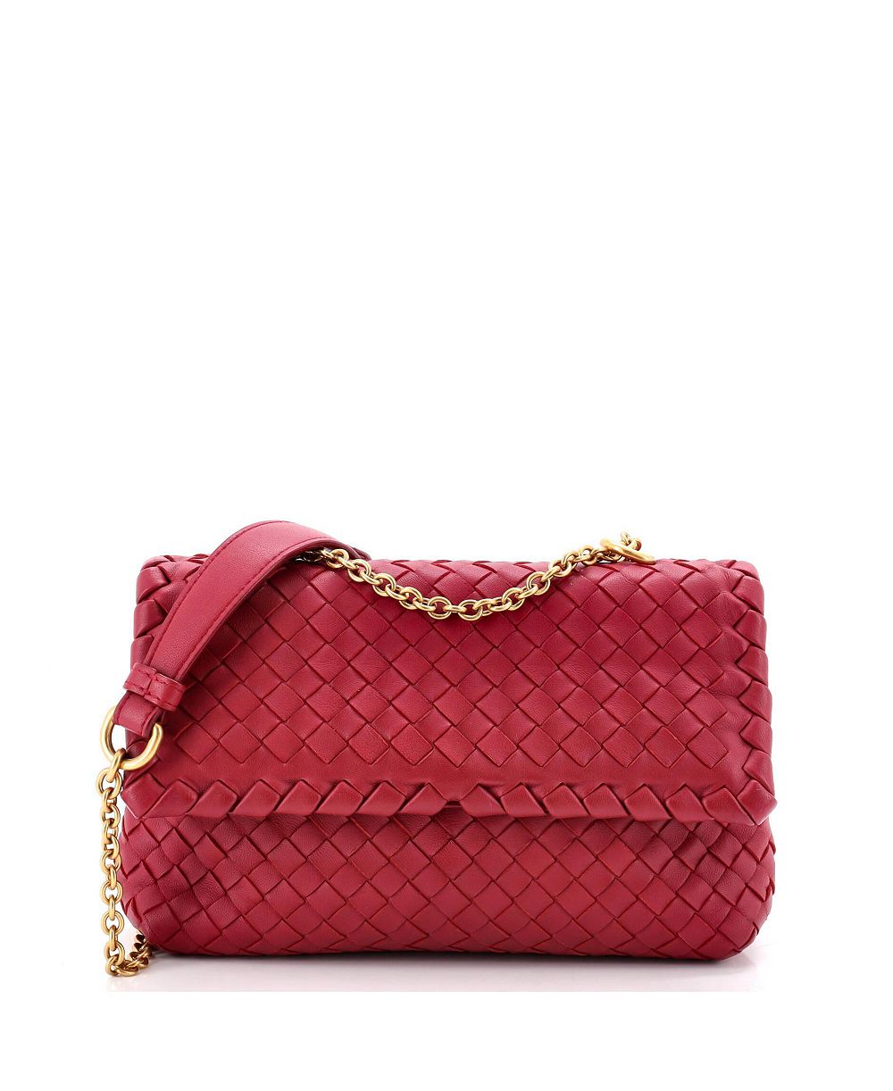 Pre-Owned Bottega Veneta Small Olimpia Crossbody Bag Intrecciato Nappa