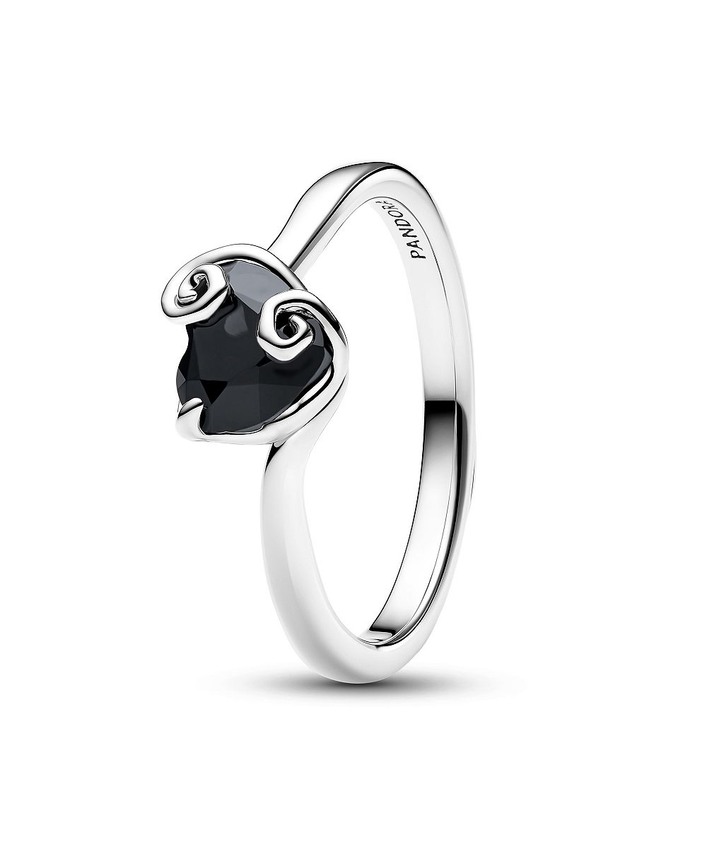 Pandora кольцо с искусственным кристаллом в виде сердца Джека Скеллингтона