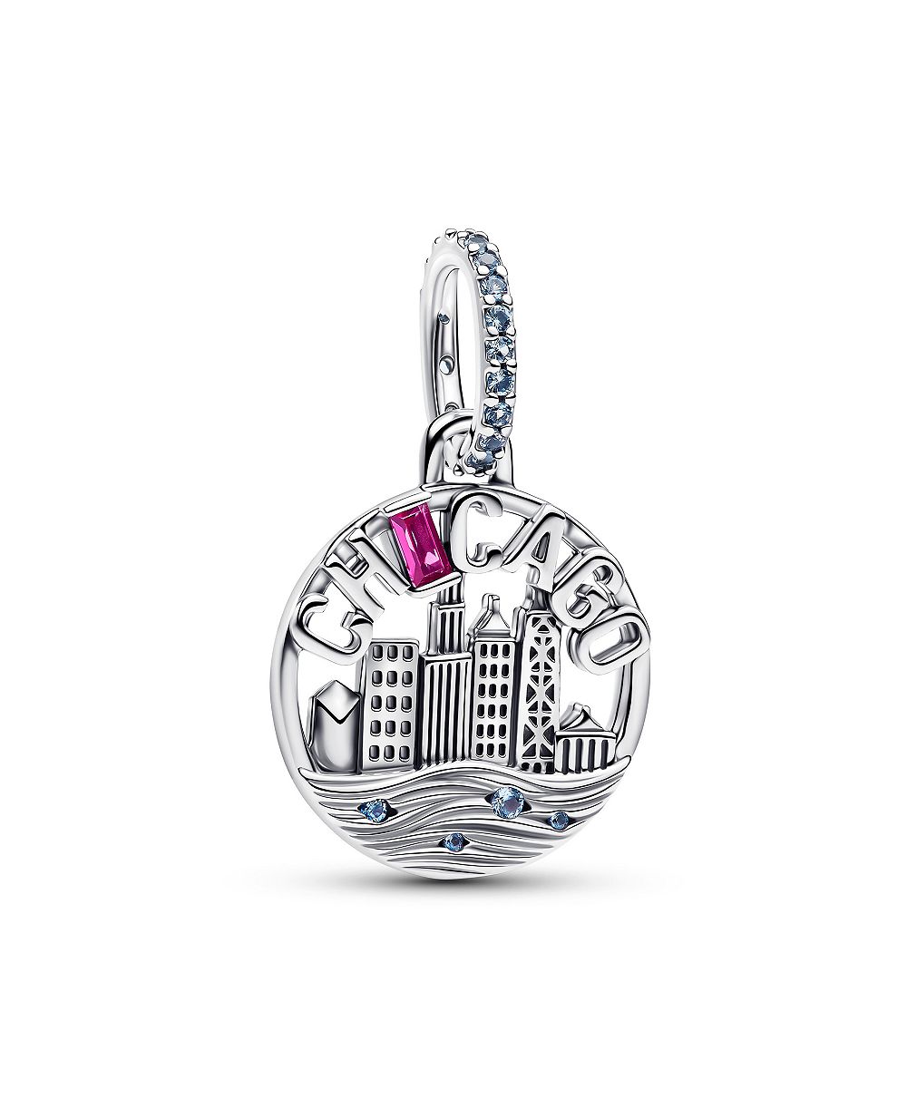 Pandora Sterling Silver Chicago Skyline Dangle Charm