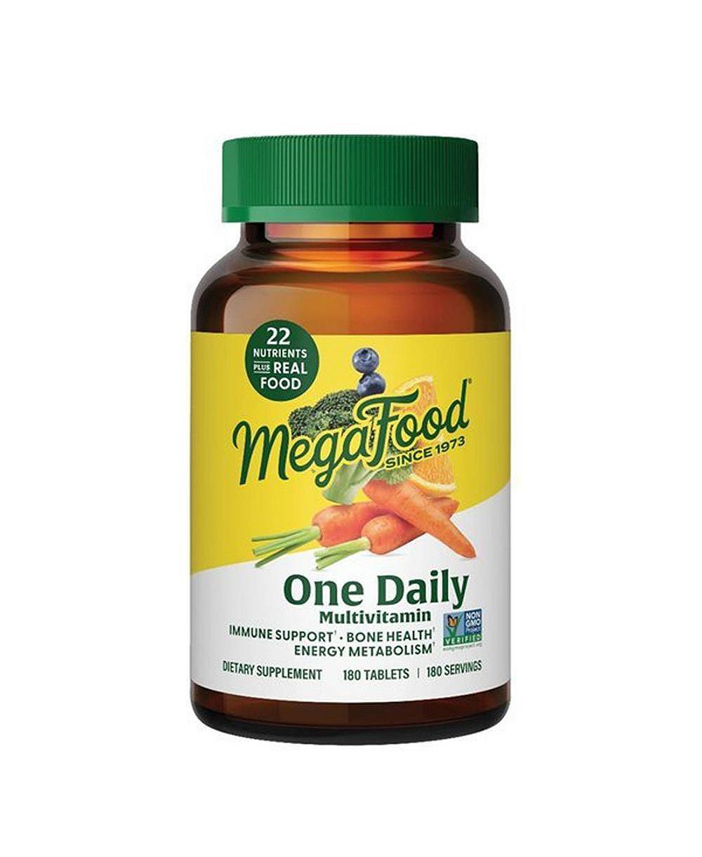MegaFood мультивитамины One Daily для женщин и мужчин, поддержка иммунитета, 180 шт.