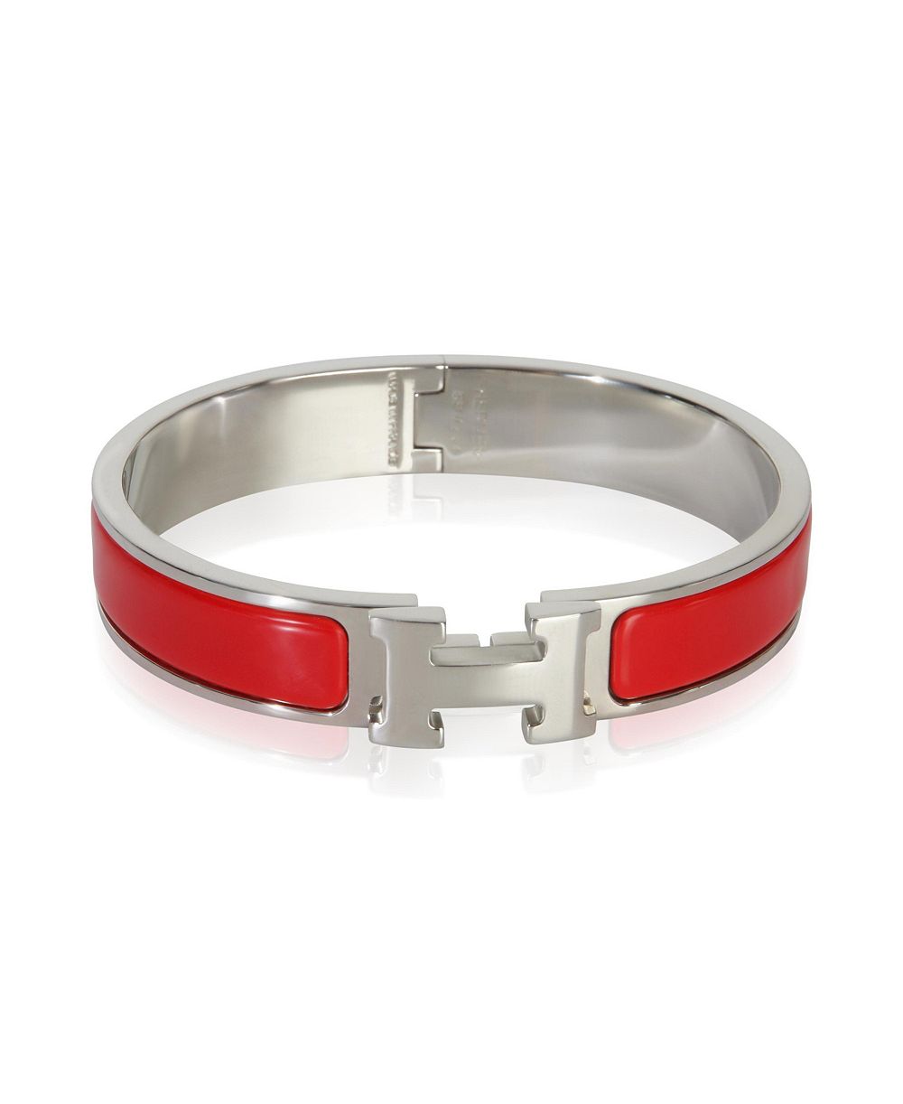 Pre-Owned HERMES Clic H Bracelet In Rouge Amarante браслет