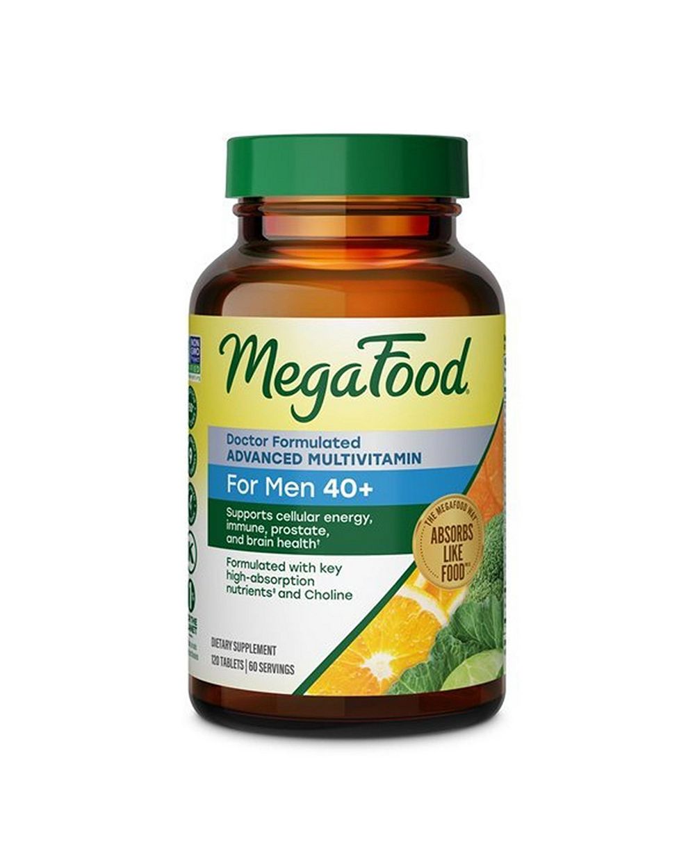 MegaFood Мультивитамины Advanced для мужчин 40+ с холином, метил-B12, метилфолатом, витаминами C и D3 и цинком, 120 шт.