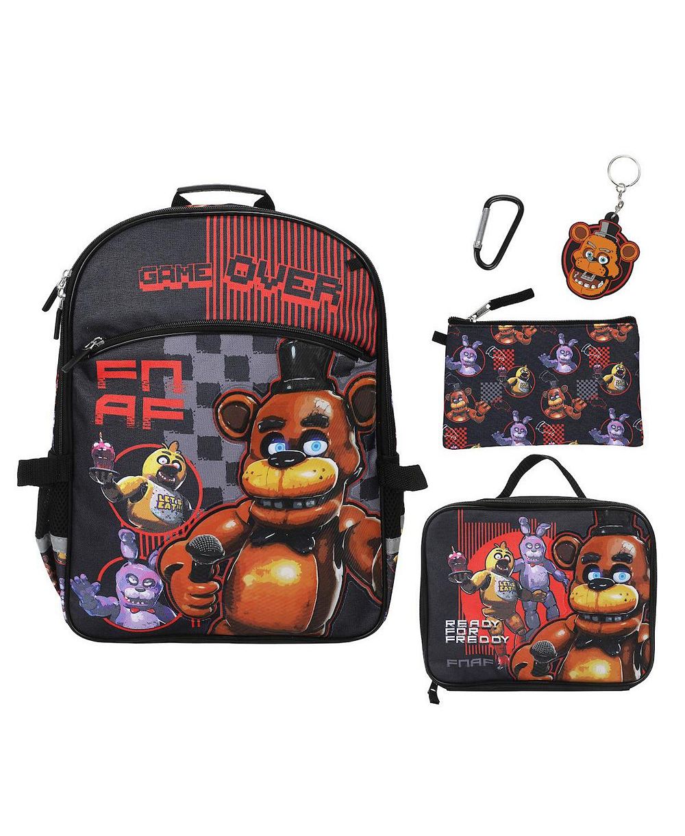 Пятисоставной комплект рюкзака и ланч-бокса Five Nights at Freddy's Game Over 16 дюймов для школы и путешествий