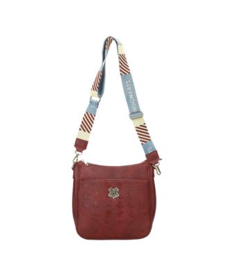 Harry Potter Women's Hogwarts Crest Maroon Crossbody Bag