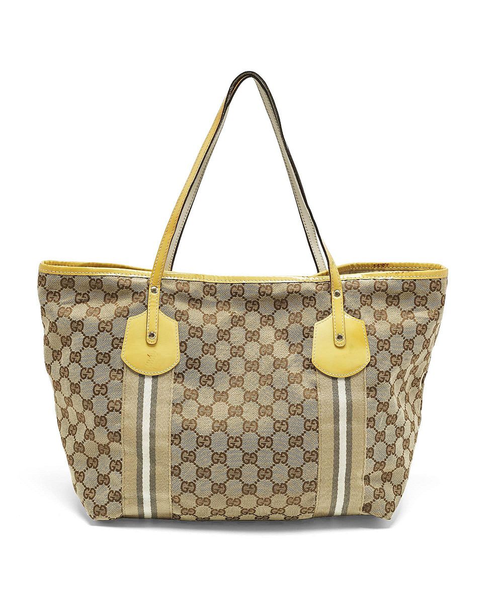 Б/у большая сумка Gucci Jolie из канваса и кожи, совместимая с ноутбуком