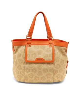 Сумка-тоут Pre-Owned Versace для ноутбука с монограммой Medusa из ткани и кожи