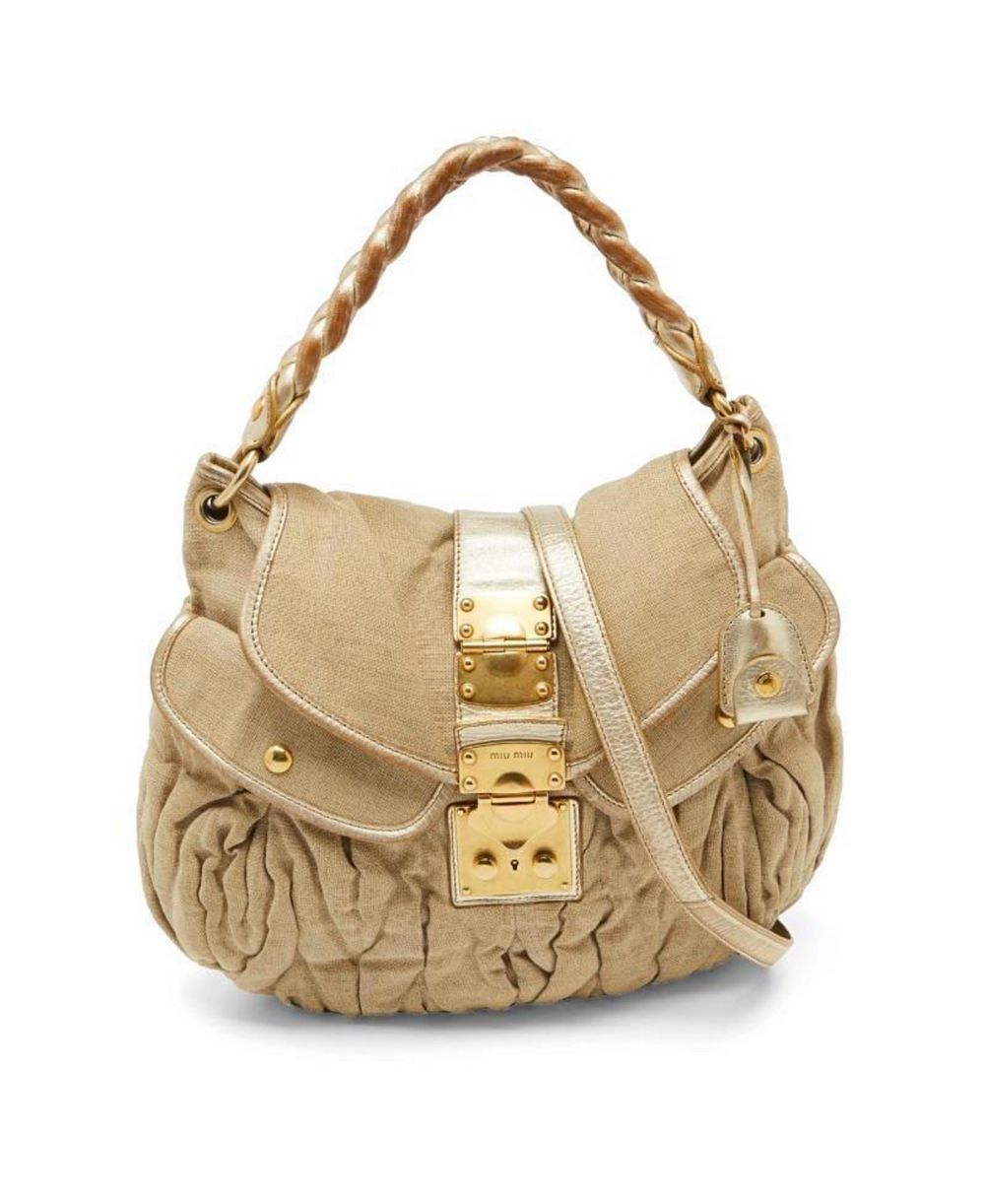 Pre-Owned Miu Miu сумка-сэтчел Coffer с рюшами и плетеными ручками
