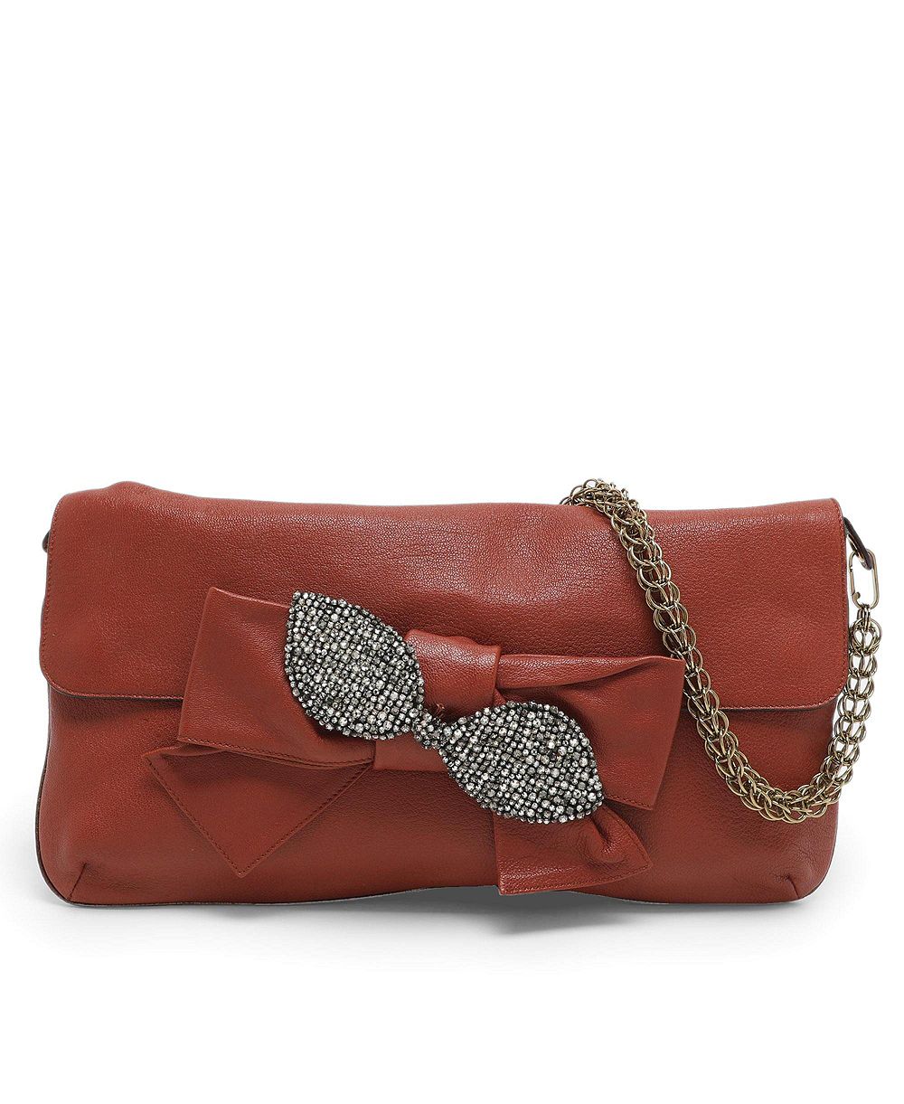 Pre-Owned Chloe кожаная сумка через плечо с кристаллами и бантом