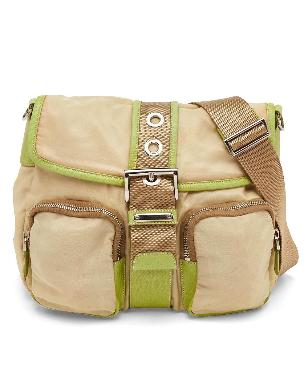 Pre-Owned Prada Vintage Cargo Nylon and Leather Shoulder Bag
