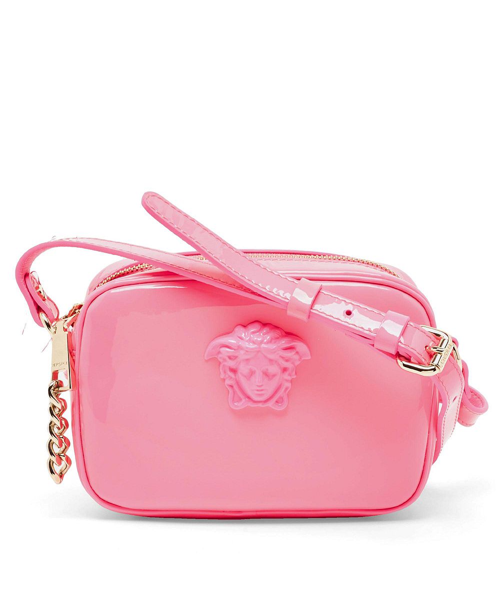 Pre-Owned Versace Women's La Medusa Patent Leather Crossbody Camera Bag