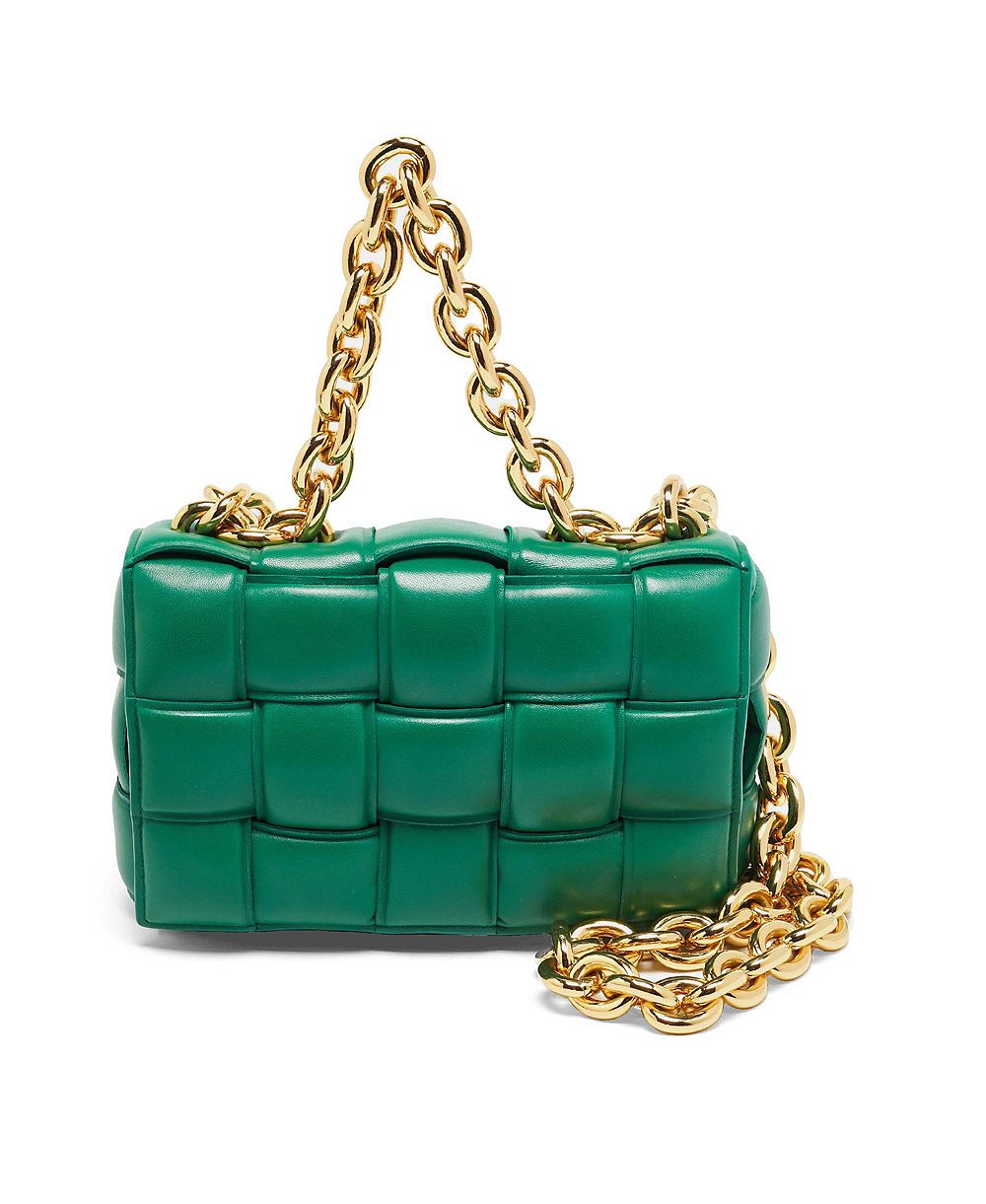 Pre-Owned Bottega Veneta Padded Cassette Leather Chain Shoulder Bag